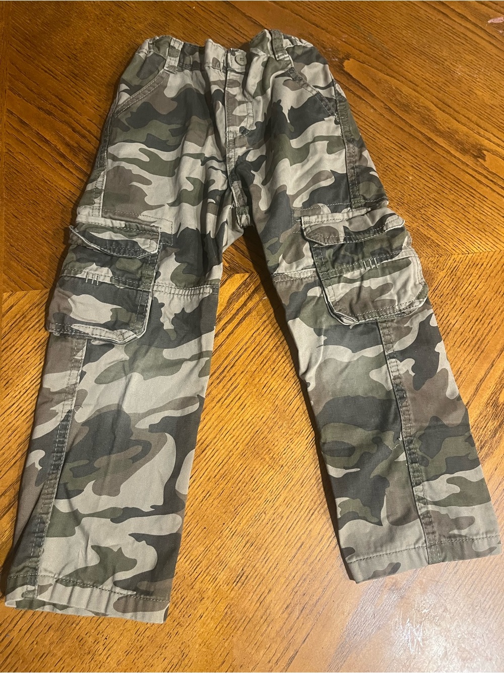 Wrangler Boys Camouflage Cargo Pants in Green and Brown